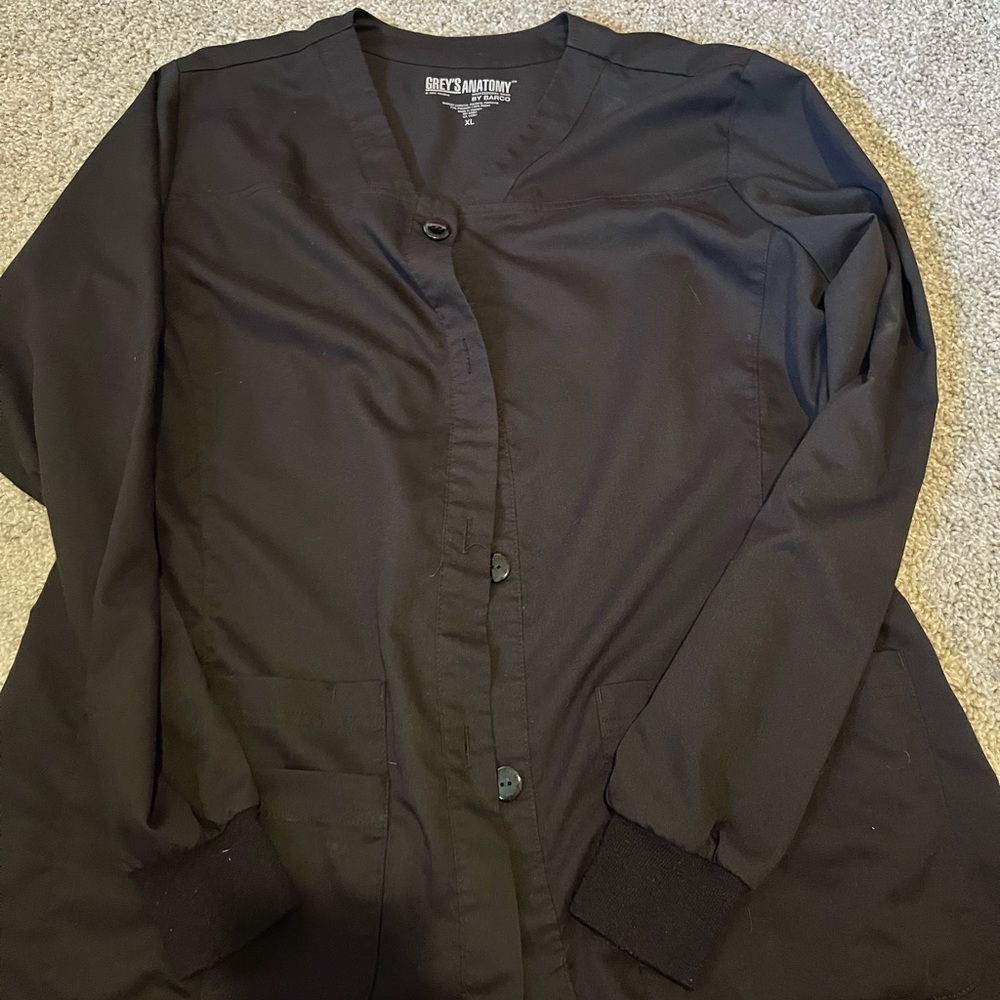 Black Grey’s Anatomy scrub Jacket XL